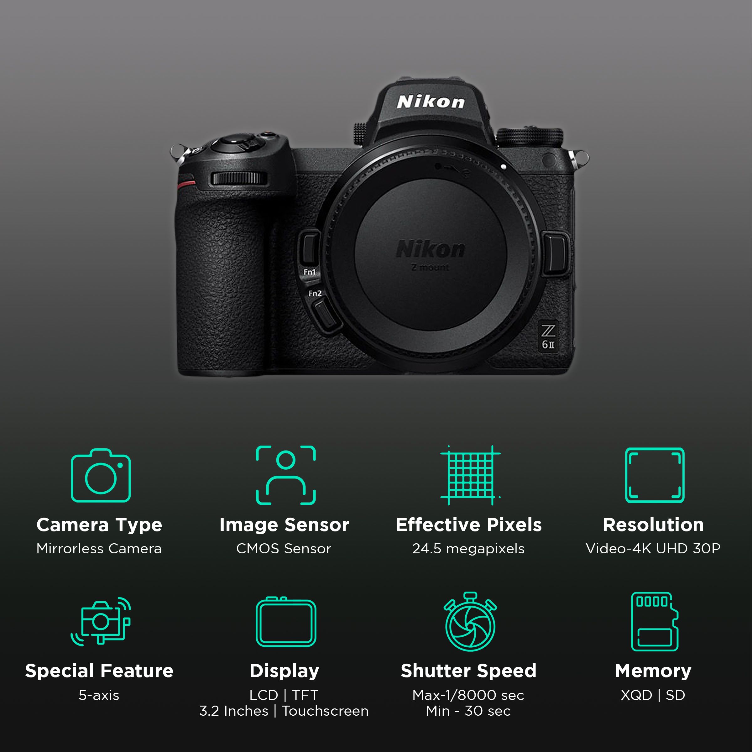 Buy Nikon Z 6II 24.5MP Mirrorless Camera (24-120 mm Lens, 35.9 x